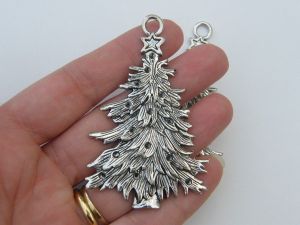 1 Christmas tree pendant tibetan silver CT3