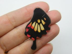 2 Butterfly wing pendants acrylic A1285
