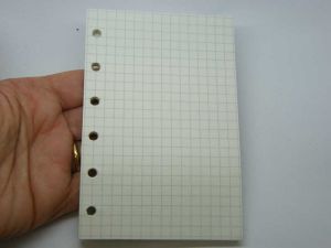 60 Sheets off check block paper file folder spiral binder refill 6 holes Size A7  - SALE 50% OFF