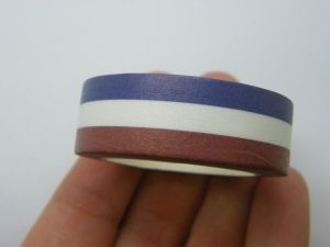 1 Roll red white blue stripe washi tape ST