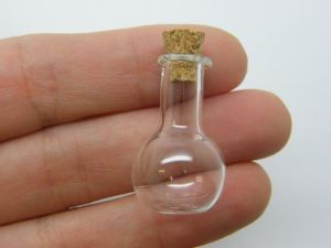 2 Mini bottle clear glass M427
