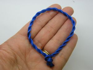 8 Royal blue cord bracelets 19cm FS