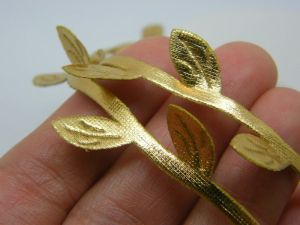 1 Roll leaf garland ribbon trim gold 4mm 10 Meter