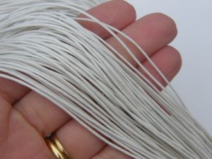 80M White waxed cord 1mm