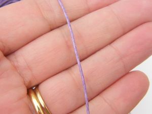 80M Light purple waxed cord 1mm