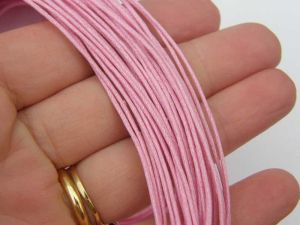 80M Pink waxed cord 1mm