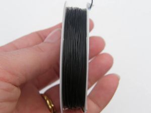 1 Roll elastic cord 0.8mm black 8m