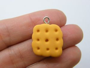 4 Biscuit charms resin FD422
