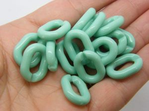 50 Quick link connectors sea green acrylic AB 18