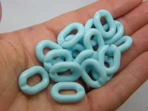 50 Quick link connectors  blue acrylic AB 06 - SALE 50% OFF
