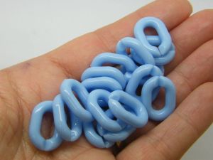 50 Quick link connectors blue acrylic AB 10  - SALE 50% OFF