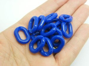 50 Quick link connectors royal blue acrylic AB793