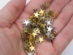 The Star Collection - 75 star charms 10.5 x 7.5mm