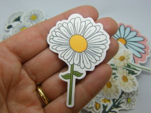 50 Daisy flower themed stickers random mixed paper 04