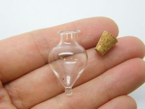2 Mini bottle clear glass M85