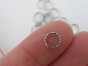 200 Split rings 7mm silver