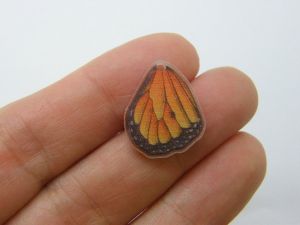 12 Butterfly insect wing charms acrylic A89