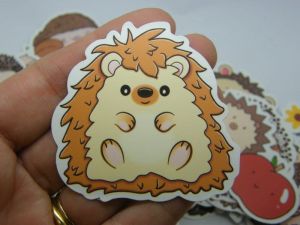 50 Hedgehog themed stickers random mixed paper 012