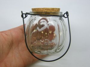 1 Hanging style glass bottle with cork 004C