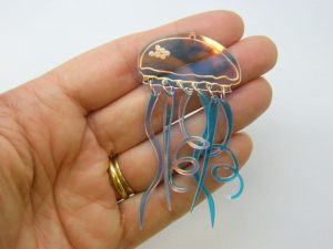 1 Jellyfish pendant AB clear acrylic FF112