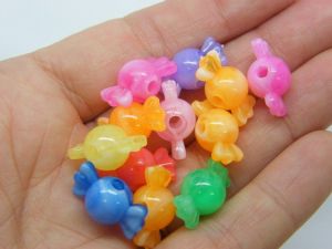 50 Sweet candy beads  random mixed acrylic BB826