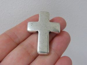 1 Cross pendant antique silver tone C19