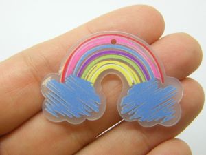 4  Rainbow clouds pendants acrylic S38