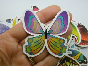 50 Butterfly themed stickers random mixed paper 080