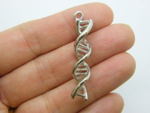 4 DNA strand charms silver tone MD128