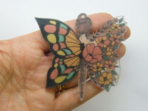 1 Butterfly fairy  pendant acrylic FB