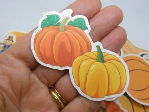 50 Pumpkin themed stickers random mixed paper 411