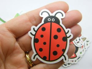 50 Ladybug ladybird themed stickers random mixed paper 232