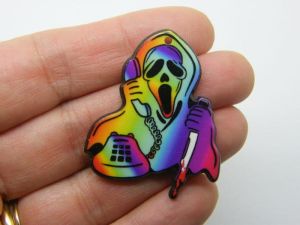 2 Grim reaper Hallowen pendants acrylic HC780