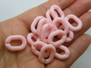 50 Quick link connectors pink acrylic BB430  - SALE 50% OFF