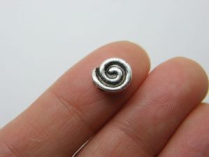20 Spiral spacer beads antique silver tone M273