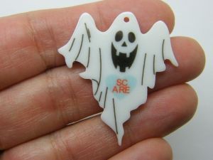 2 Ghost u r cute Halloween pendants acrylic HC1273