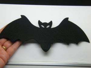 4 Large Black bat Halloween embellishment cut out felt  HC 01C