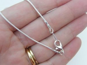 BULK 10 Snake necklace chains 46cm or 18&quot; silver plated