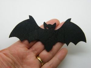 10 Black bat Halloween embellishment cut out felt  HC 01B