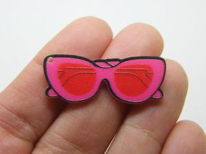 8 Sunglasses pendants white pink black acrylic P435