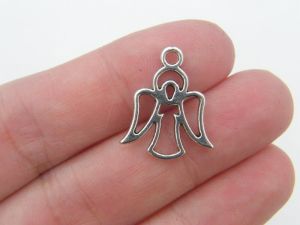 BULK 50 Angel charms antique silver tone AW75  - SALE 50% OFF