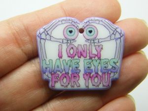 2 I only have eyes for you pendant  acrylic HC1320