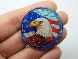 4 Eagle flag pendants acrylic B203
