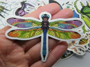50 Insects bugs themed stickers random mixed paper 07