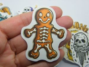50 Halloween creepy food stickers random mixed paper 009