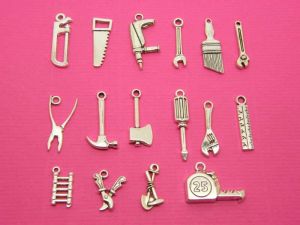 The Ultimate Tool collection - 16 different antique silver tone charms