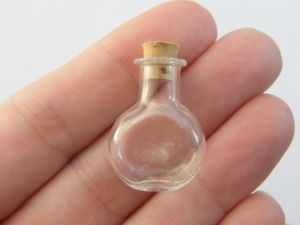 BULK 10 Mini glass bottles with corks M77