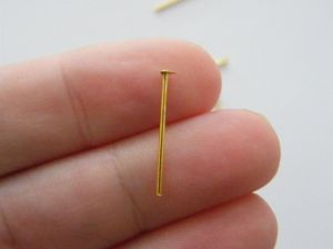 700 Head pins  20mm gold tone FS45