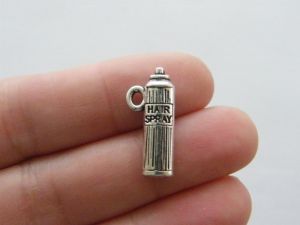 4 Hairspray charms antique silver tone P227