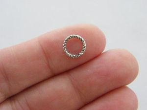 BULK 1000 Spacer ring  beads antique silver tone FS269
